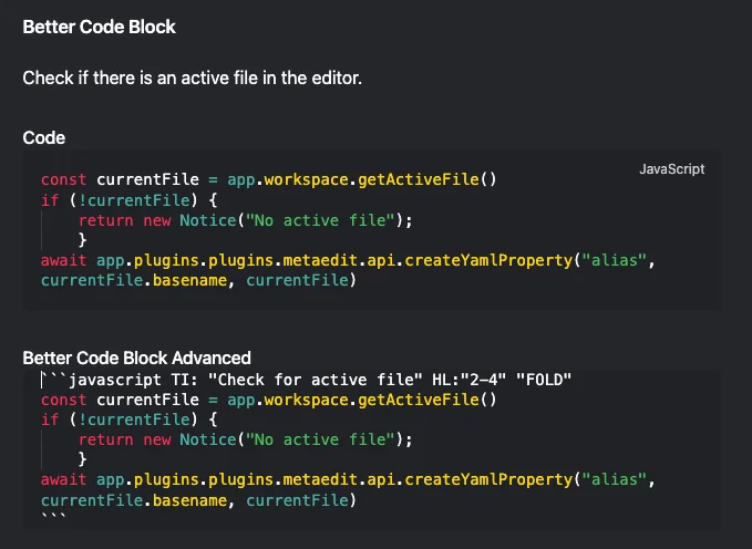 Better Code Block - Edit View