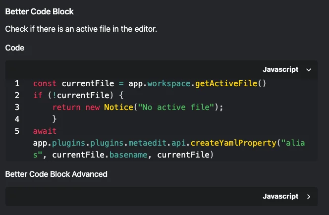Better Code Block - Reading View