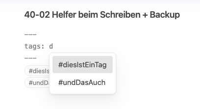 Frontmatter Tag Suggest